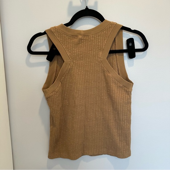 Project Social T | Brown Ribbed Racerback Tank - Picture 3 of 3